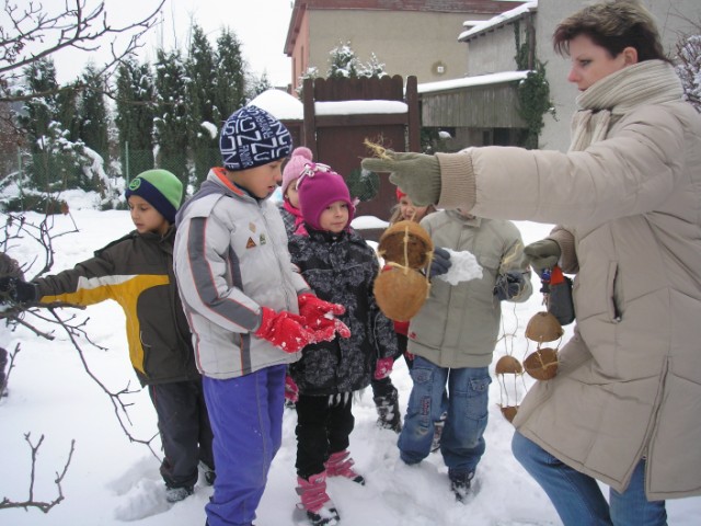 Školní družina - věší krmítka